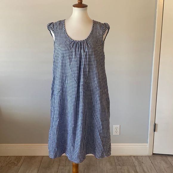 CP Shades Dresses & Skirts - [CP Shades] Navy/White Gingham Dress - Size Small
